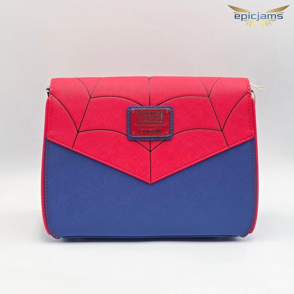 Loungefly Disney Marvel Spider Man Color-Block Crossbody Bag New - Picture 5 of 8